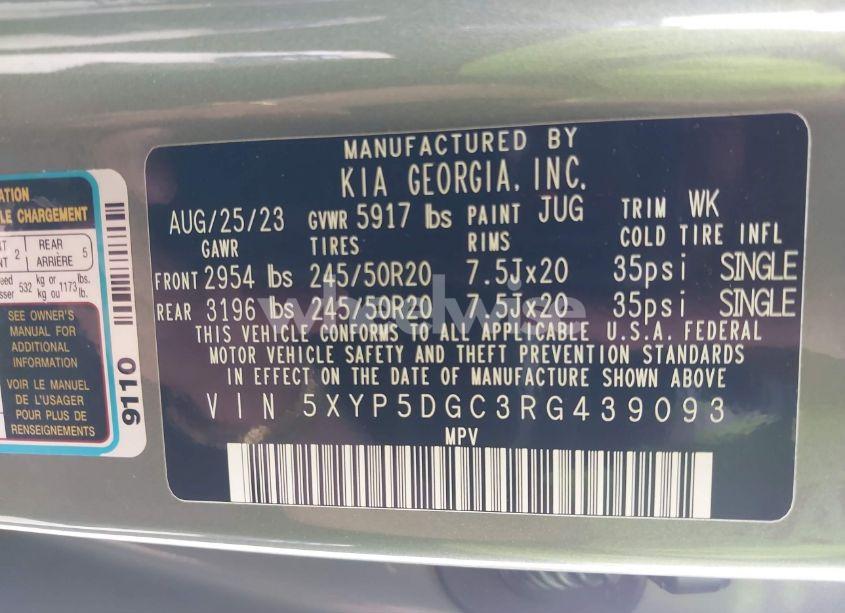 Photo 9 of 2024 Kia Telluride SX X-LINE (VIN 5XYP5DGC3RG439093)