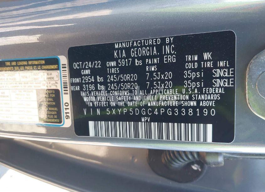 Photo 9 of 2023 Kia Telluride SX (VIN 5XYP5DGC4PG338190)