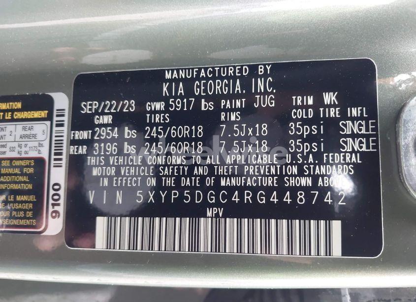 Photo 9 of 2024 Kia Telluride SX X-PRO (VIN 5XYP5DGC4RG448742)