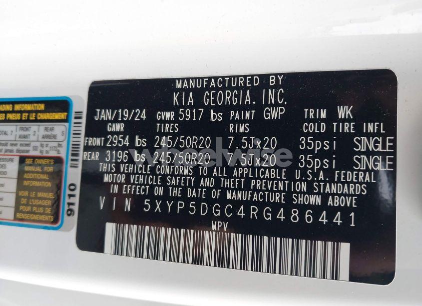 Photo 9 of 2024 Kia Telluride SX PRESTIGE (VIN 5XYP5DGC4RG486441)