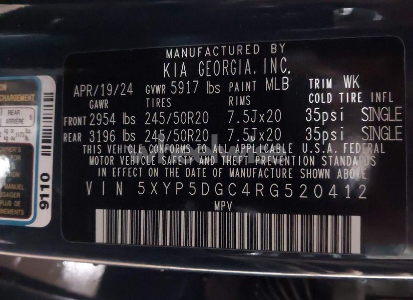 Photo 9 of 2024 Kia Telluride SX PRESTIGE (VIN 5XYP5DGC4RG520412)