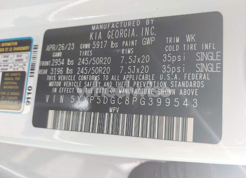 Photo 9 of 2023 Kia Telluride SX X-LINE (VIN 5XYP5DGC8PG399543)