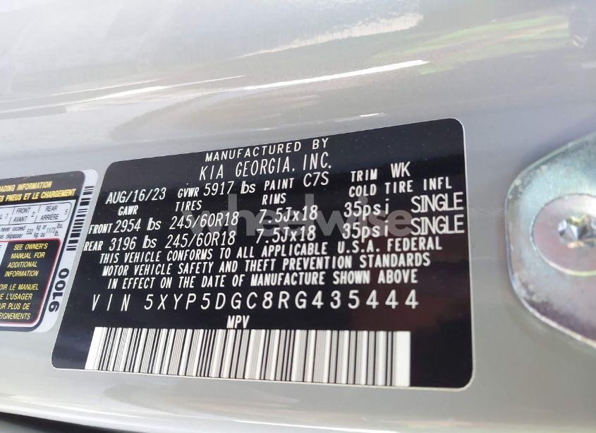 Photo 9 of 2024 Kia Telluride SX X-PRO (VIN 5XYP5DGC8RG435444)