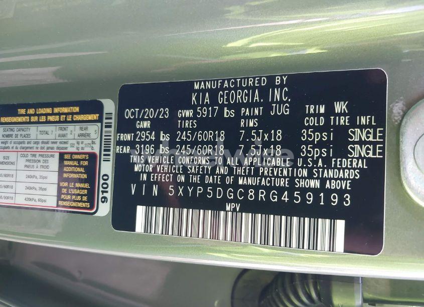 Photo 9 of 2024 Kia Telluride SX PRESTIGE X-PRO (VIN 5XYP5DGC8RG459193)