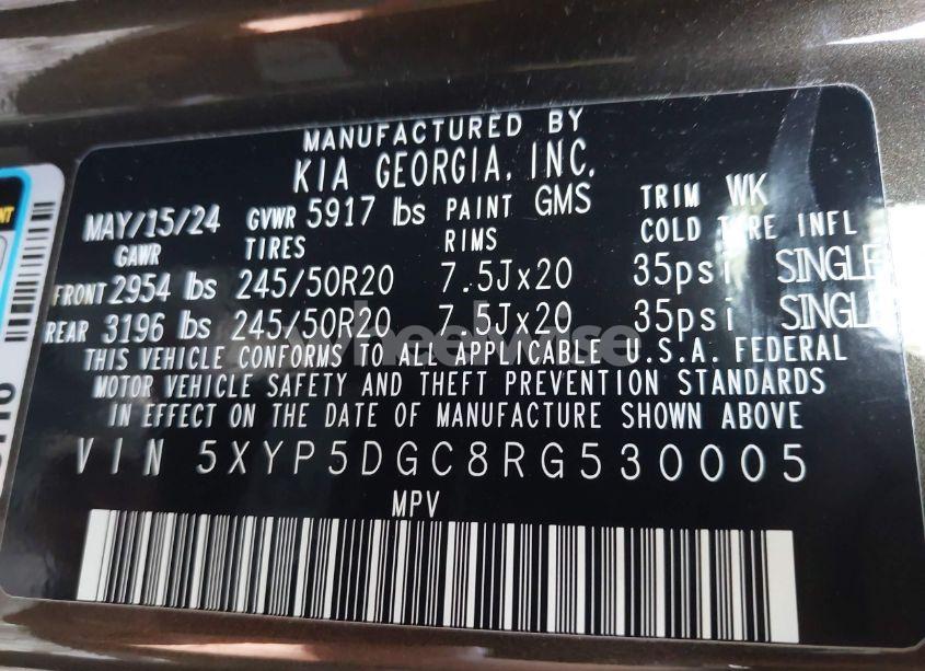 Photo 9 of 2024 Kia Telluride SX X-LINE (VIN 5XYP5DGC8RG530005)