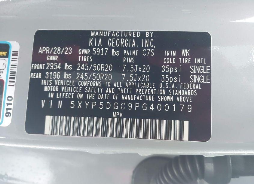 Photo 9 of 2023 Kia Telluride SX X-LINE (VIN 5XYP5DGC9PG400179)