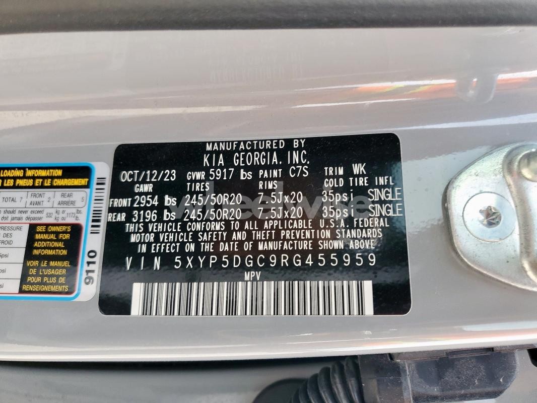 Photo 9 of 2024 KIA TELLURIDE SX (VIN 5XYP5DGC9RG455959)