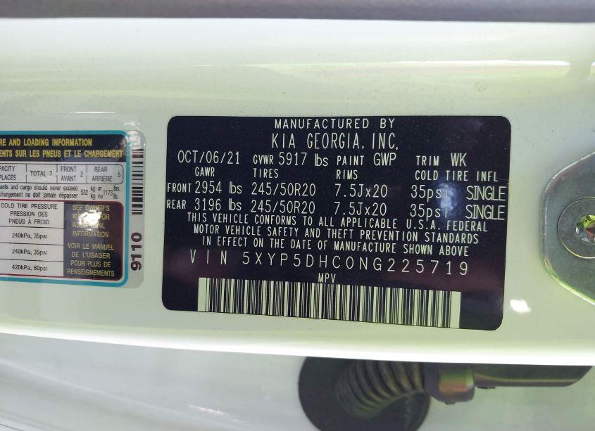 Photo 9 of 2022 Kia Telluride SX (VIN 5XYP5DHC0NG225719)