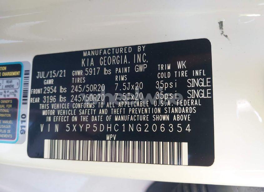 Photo 9 of 2022 Kia Telluride SX (VIN 5XYP5DHC1NG206354)