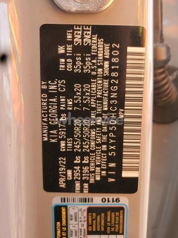 Photo 3 of 2022 KIA TELLURIDE SX (VIN 5XYP5DHC3NG281802)