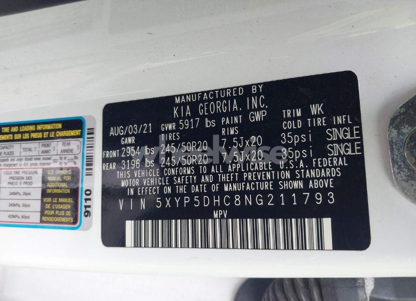 Photo 9 of 2022 Kia Telluride SX (VIN 5XYP5DHC8NG211793)