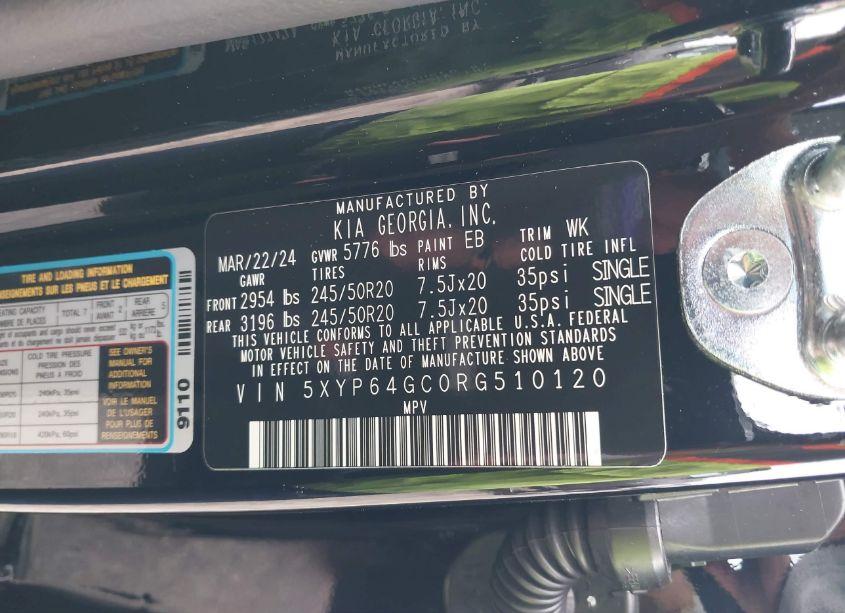 Photo 9 of 2024 Kia Telluride S (VIN 5XYP64GC0RG510120)