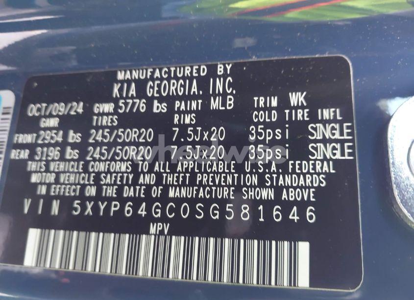 Photo 9 of 2025 Kia Telluride S (VIN 5XYP64GC0SG581646)