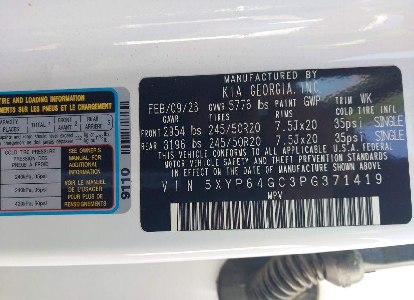 Photo 9 of 2023 Kia Telluride S (VIN 5XYP64GC3PG371419)