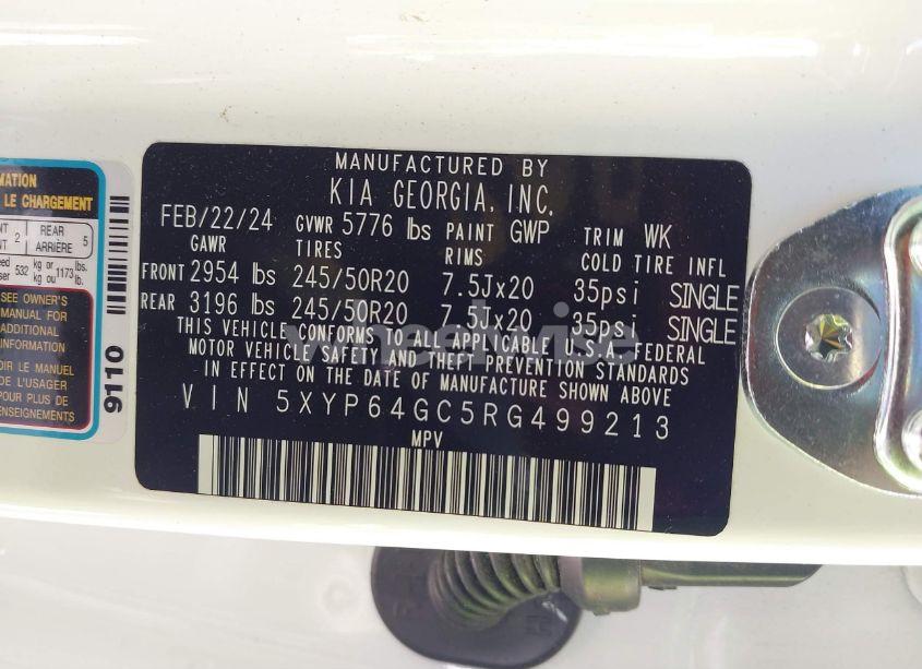 Photo 9 of 2024 Kia Telluride S (VIN 5XYP64GC5RG499213)