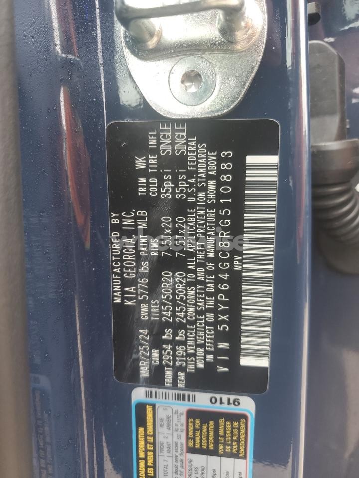 Photo 14 of 2024 KIA TELLURIDE S (VIN 5XYP64GC8RG510883)