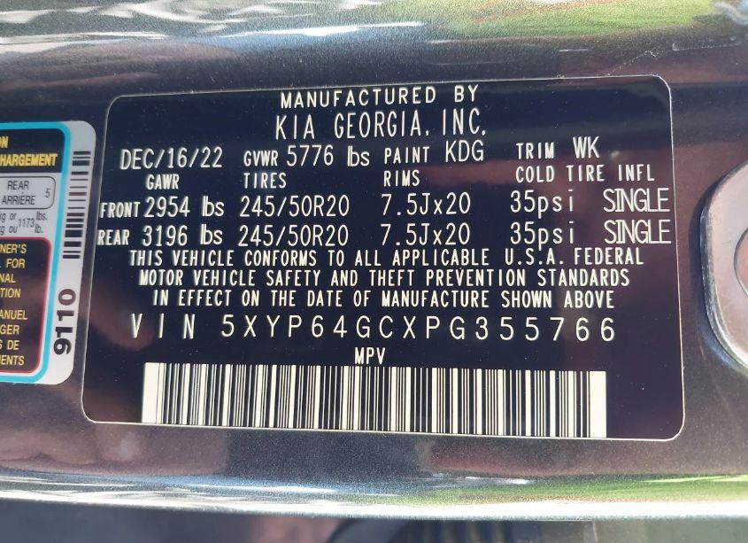 Photo 9 of 2023 Kia Telluride S (VIN 5XYP64GCXPG355766)