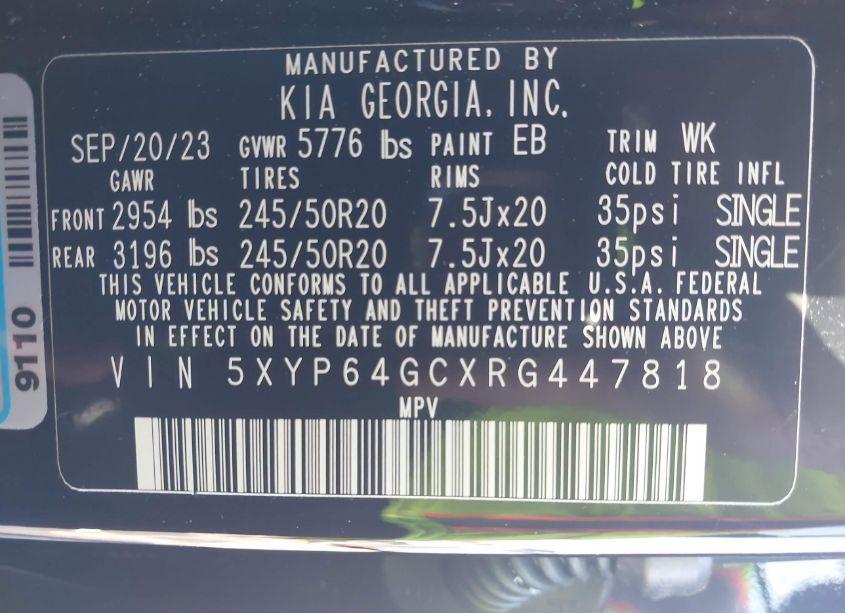 Photo 9 of 2024 Kia Telluride S (VIN 5XYP64GCXRG447818)