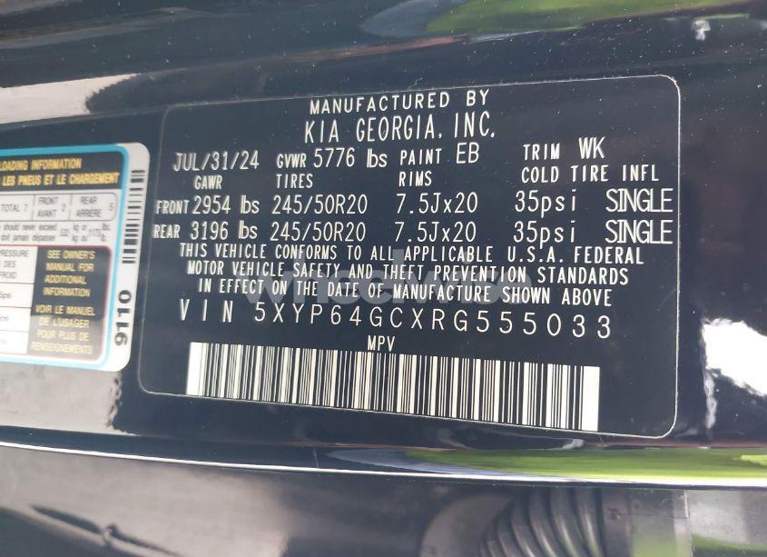 Photo 9 of 2024 Kia Telluride S (VIN 5XYP64GCXRG555033)