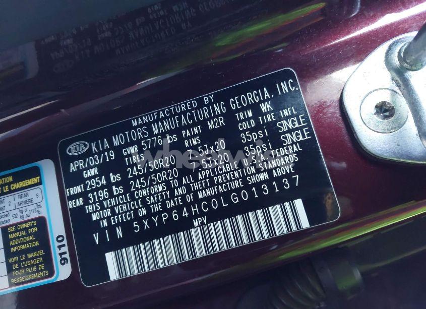 Photo 9 of 2020 Kia Telluride S (VIN 5XYP64HC0LG013137)