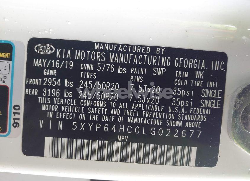 Photo 9 of 2020 Kia Telluride S (VIN 5XYP64HC0LG022677)