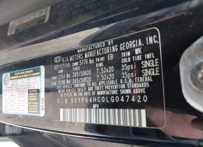 Photo 9 of 2020 Kia Telluride S (VIN 5XYP64HC0LG047420)