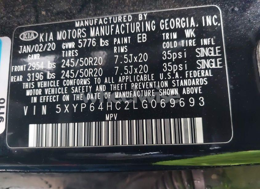 Photo 9 of 2020 Kia Telluride S (VIN 5XYP64HC2LG069693)