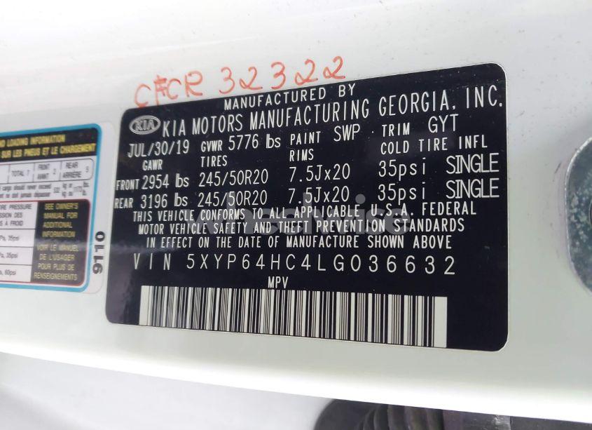 Photo 9 of 2020 Kia Telluride S (VIN 5XYP64HC4LG036632)