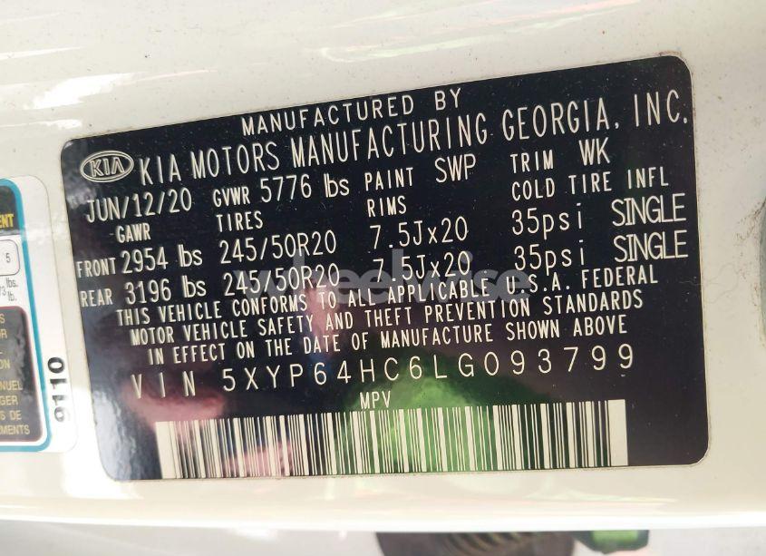 Photo 9 of 2020 Kia Telluride S (VIN 5XYP64HC6LG093799)