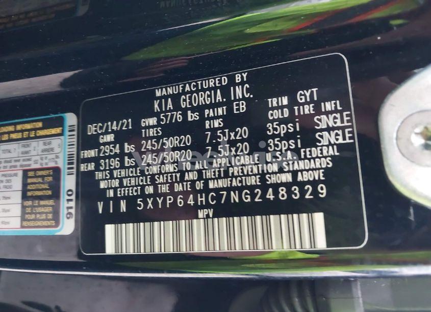 Photo 9 of 2022 Kia Telluride S (VIN 5XYP64HC7NG248329)