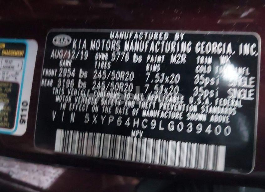 Photo 9 of 2020 Kia Telluride S (VIN 5XYP64HC9LG039400)