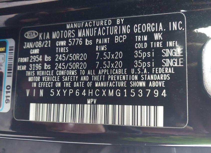 Photo 9 of 2021 Kia Telluride S (VIN 5XYP64HCXMG153794)