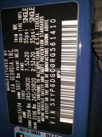 Photo 3 of 2024 KIA TELLURIDE S (VIN 5XYP6DGC0RG561410)