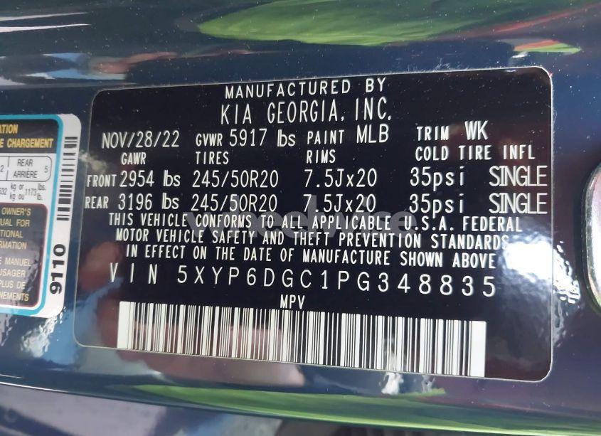 Photo 9 of 2023 Kia Telluride S (VIN 5XYP6DGC1PG348835)