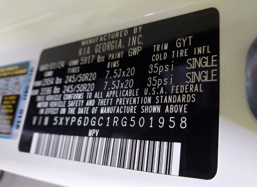 Photo 9 of 2024 Kia Telluride S (VIN 5XYP6DGC1RG501958)