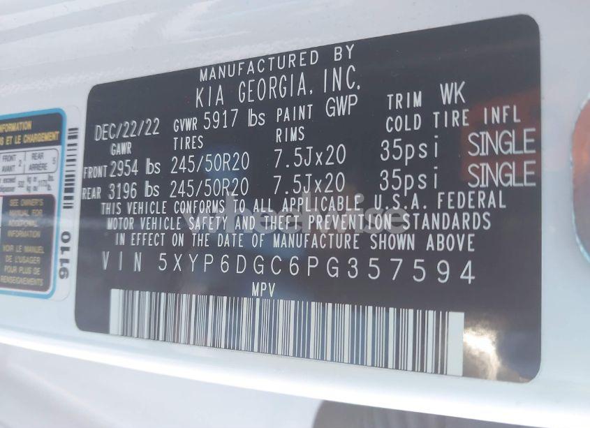 Photo 9 of 2023 Kia Telluride S (VIN 5XYP6DGC6PG357594)