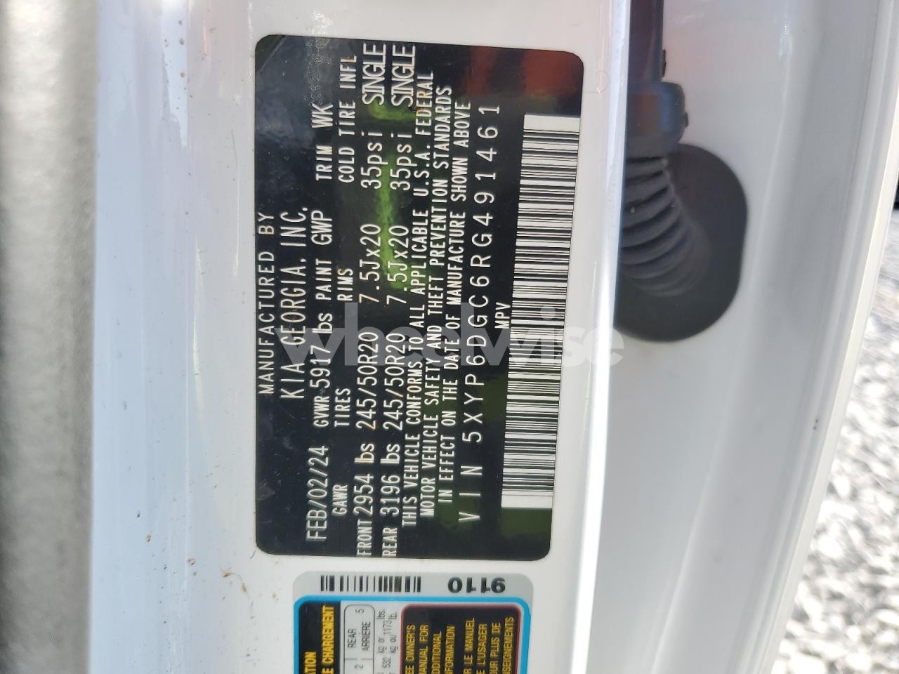 Photo 13 of 2024 KIA TELLURIDE S (VIN 5XYP6DGC6RG491461)