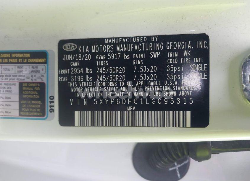 Photo 9 of 2020 Kia Telluride S (VIN 5XYP6DHC1LG095315)