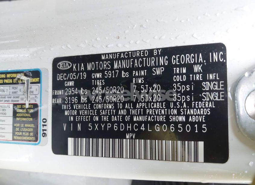 Photo 9 of 2020 Kia Telluride S (VIN 5XYP6DHC4LG065015)