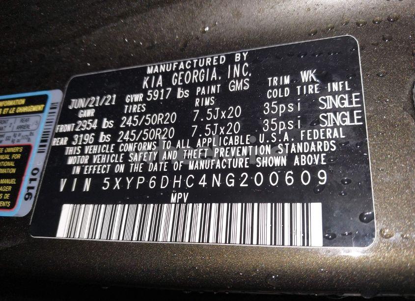 Photo 9 of 2022 Kia Telluride S (VIN 5XYP6DHC4NG200609)