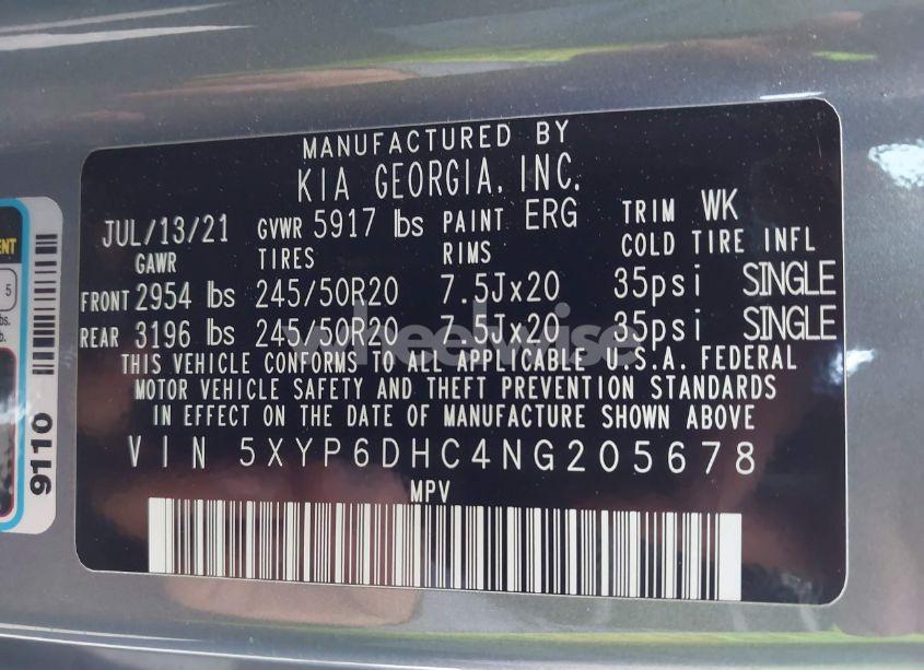 Photo 9 of 2022 Kia Telluride S (VIN 5XYP6DHC4NG205678)