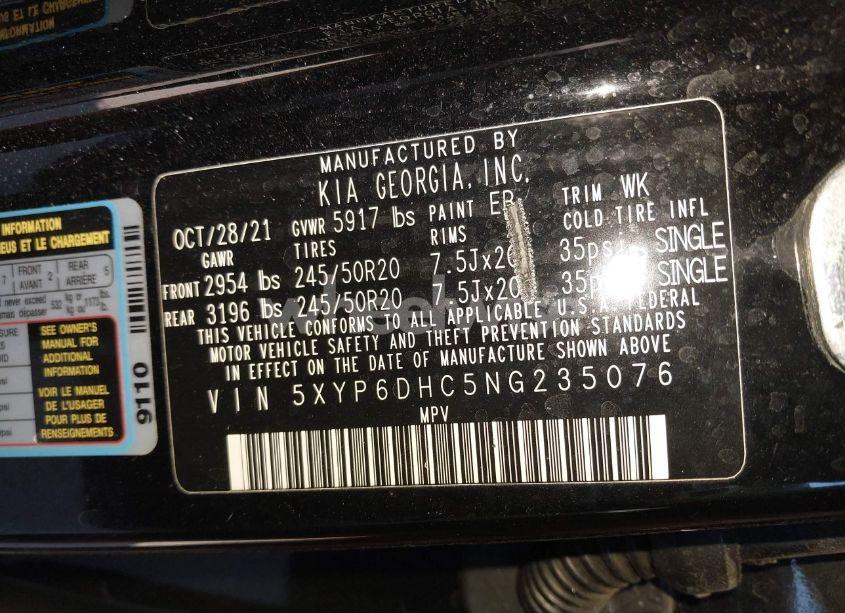 Photo 9 of 2022 Kia Telluride S (VIN 5XYP6DHC5NG235076)