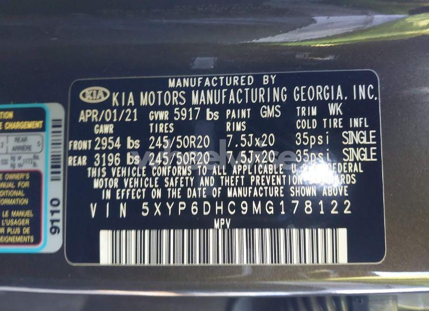 Photo 9 of 2021 Kia Telluride S (VIN 5XYP6DHC9MG178122)