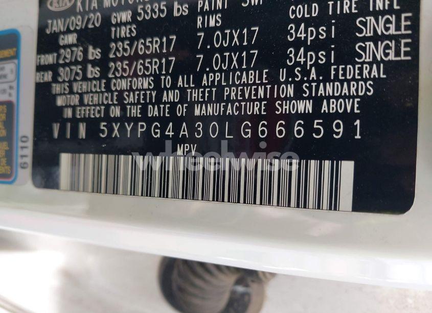 Photo 9 of 2020 Kia Sorento 2.4L LX (VIN 5XYPG4A30LG666591)