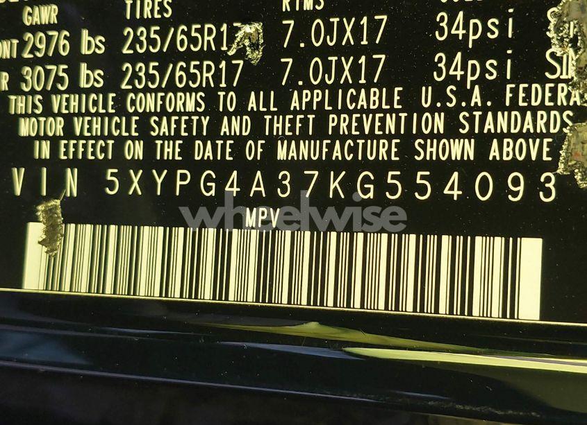 Photo 9 of 2019 Kia Sorento 2.4L LX (VIN 5XYPG4A37KG554093)