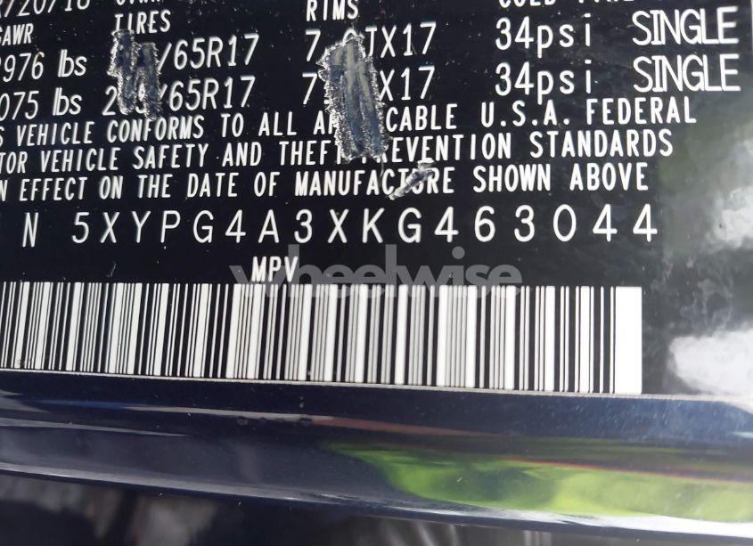 Photo 9 of 2019 Kia Sorento 2.4L LX (VIN 5XYPG4A3XKG463044)