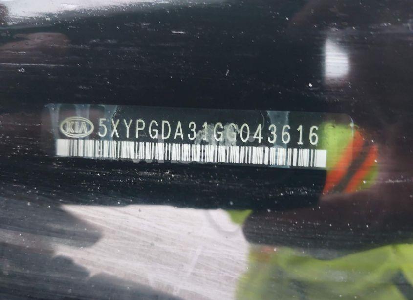 Photo 9 of 2016 Kia Sorento 2.4L LX (VIN 5XYPGDA31GG043616)