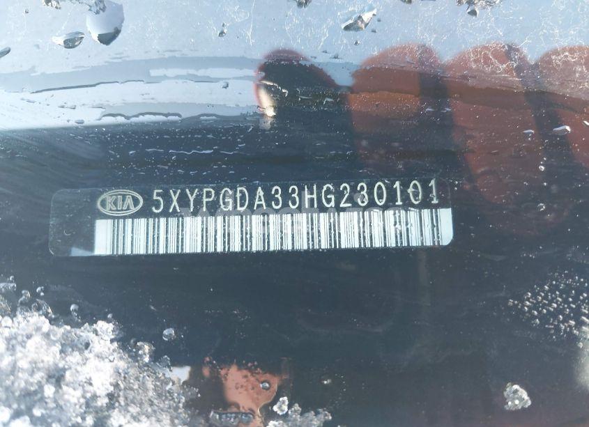 Photo 9 of 2017 Kia Sorento 2.4L LX (VIN 5XYPGDA33HG230101)