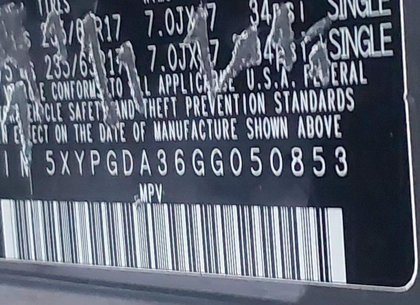 Photo 9 of 2016 Kia Sorento 2.4L LX (VIN 5XYPGDA36GG050853)