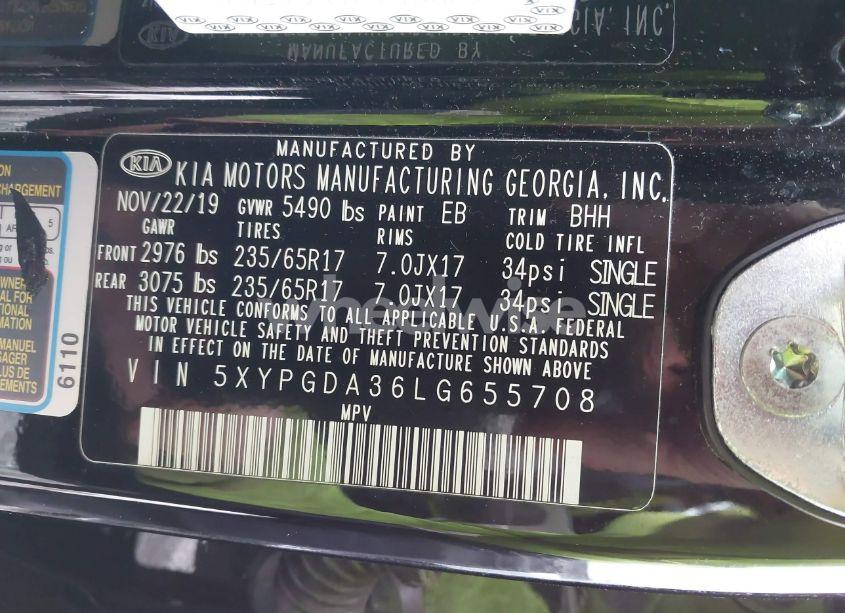 Photo 9 of 2020 Kia Sorento 2.4L LX (VIN 5XYPGDA36LG655708)